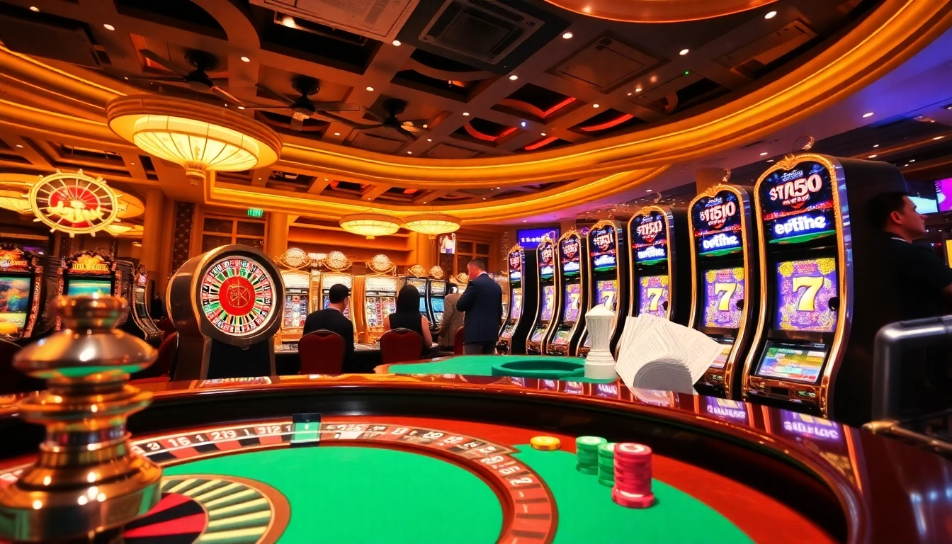 Situs Slot Terpercaya offers players an exciting scene with vibrant slot machines and engaging roulette tables.