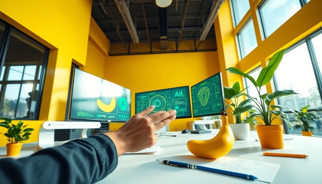 Experience the future of AI image editing with nano banana pro in a modern tech workspace.