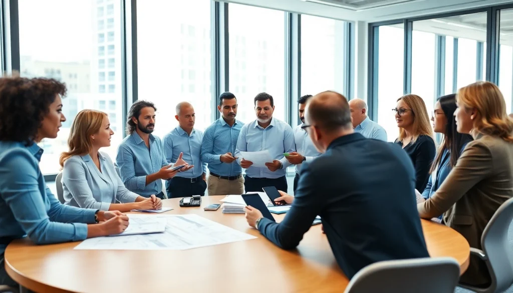 Engaging professionals discussing construction advocacy Colorado in a collaborative setting.