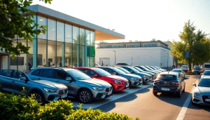 Chirie auto in Chișinău: modern car rental office with diverse vehicles