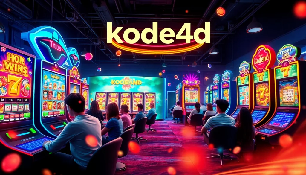 Engaged players enjoying Kode4d's vibrant online slot games in a secure gaming environment.