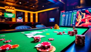 Experience the thrill of MM88 online gambling with vibrant casino visuals and betting excitement.