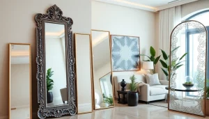 Admire the collection of exquisite handmade mirrors featured on https://merithome.co.uk in a stylish gallery setting.