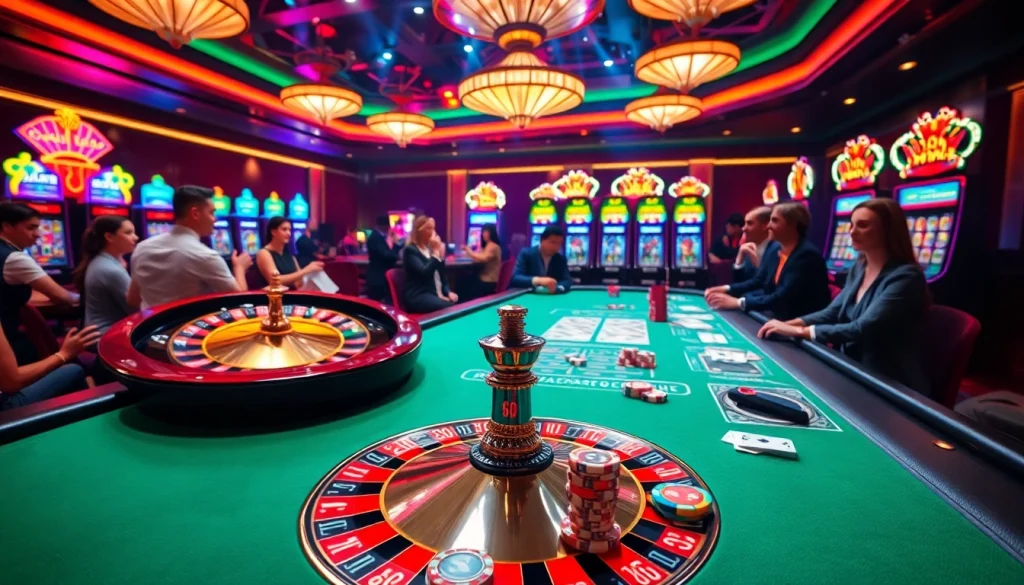 Experience the thrill of gambling at hay.win with an exciting casino scene featuring poker and roulette.