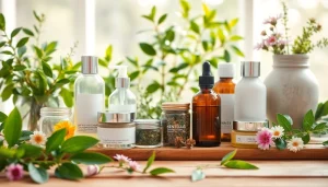 Naudojant natūrali kosmetika, natūralūs ingredientai ir išskirtiniai produktai puošiami gėlėmis.