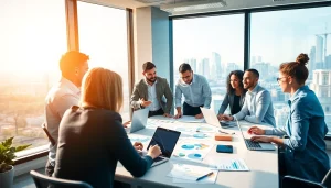 Engaging professionals in a sales talent marketplace brainstorming innovative strategies together.