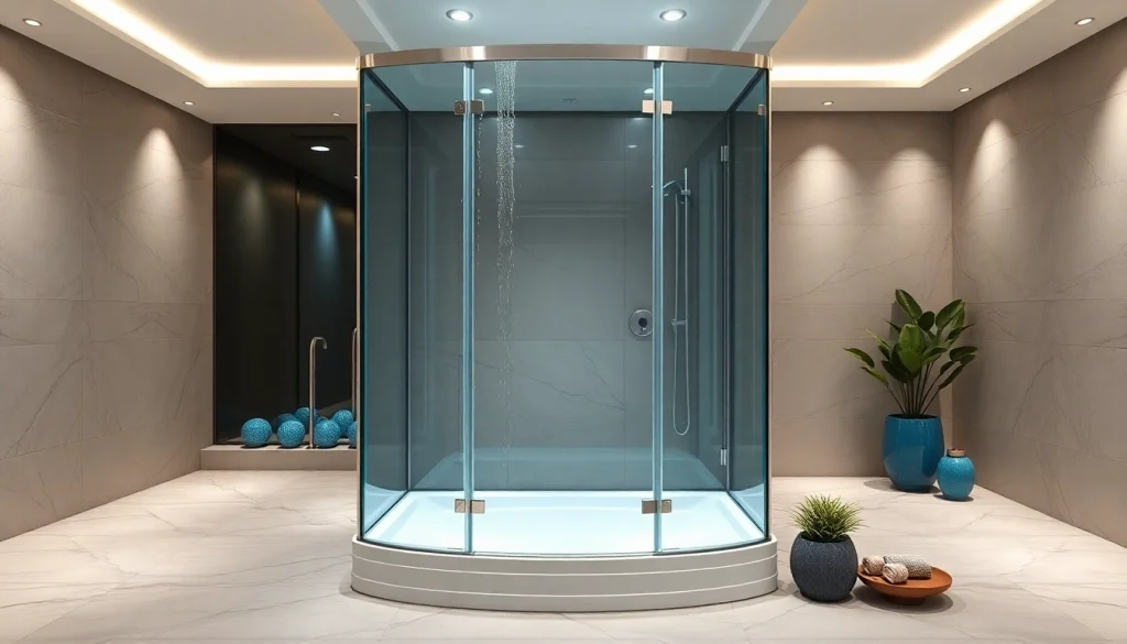 Duschkabine 90x90 im eleganten Badezimmer mit modernem Design und entspannender Atmosphäre.