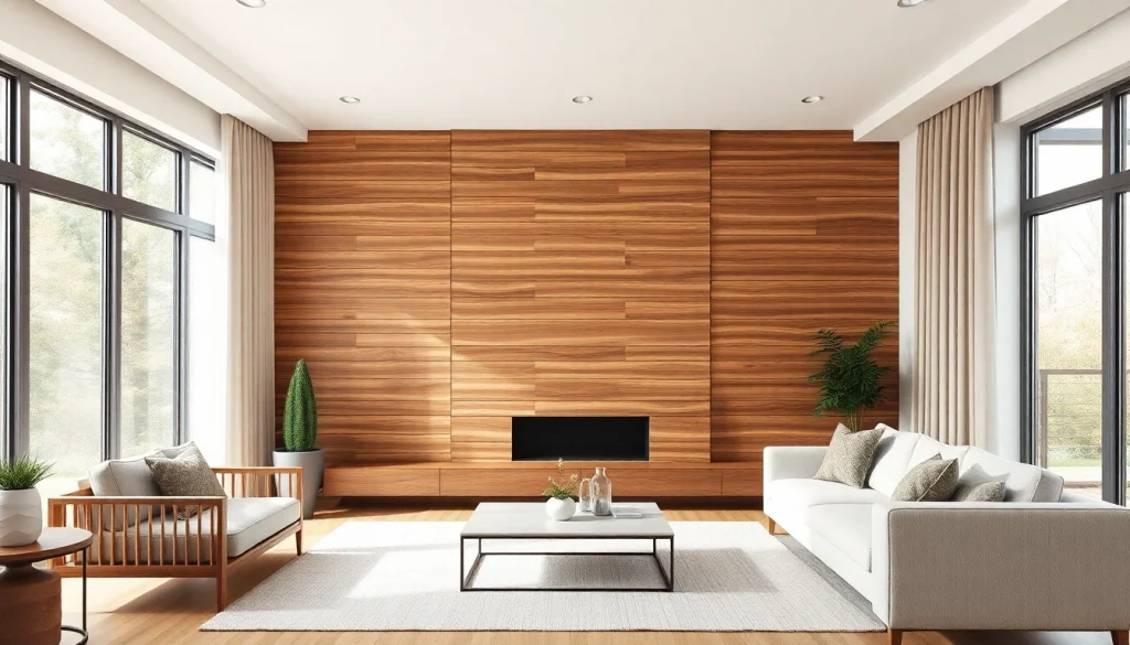 Enhance your space with wood slat wall panels that create a warm and inviting atmosphere.