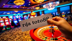Engaging players at raja toto88 with vibrant casino slot machines and roulette tables.