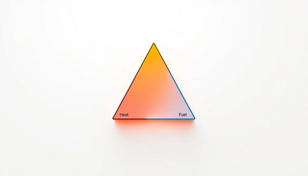 Understanding the fire tetrahedron model illustrating essential elements in fire science.