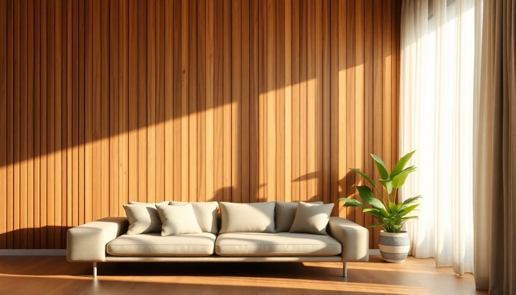 Enhance your space with wood slat wall design, combining warmth and modern aesthetics.