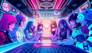 Engaging NSFW AI chat interface with diverse characters showcasing vibrant digital interactions.