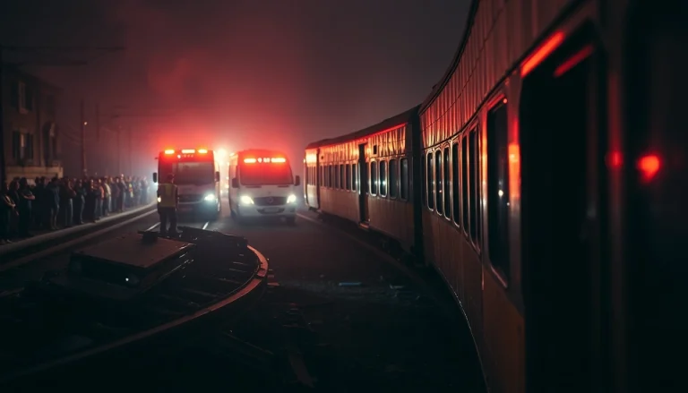 A wrecked train from the spain train crash illustrating emergency response efforts in action.