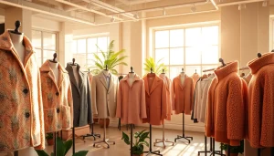 Vind geodkope fleece met unieke stijlen en texturen in een moderne winkelomgeving.