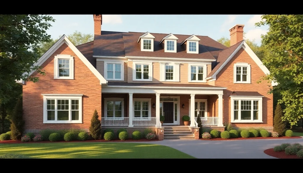 Discover the stunning Sharon Custom Colonial New Build's elegant exterior and lush landscape features.