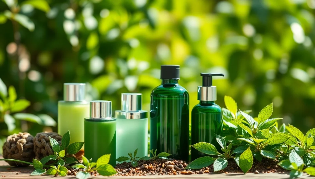 Prirodna kozmetika prikazana kroz prirodne sastojke u mirnom okruženju.