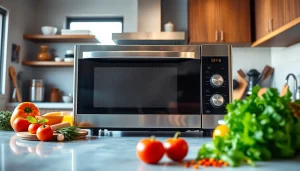 Cook efficiently using a modern Microwave Oven in a vibrant kitchen setting.