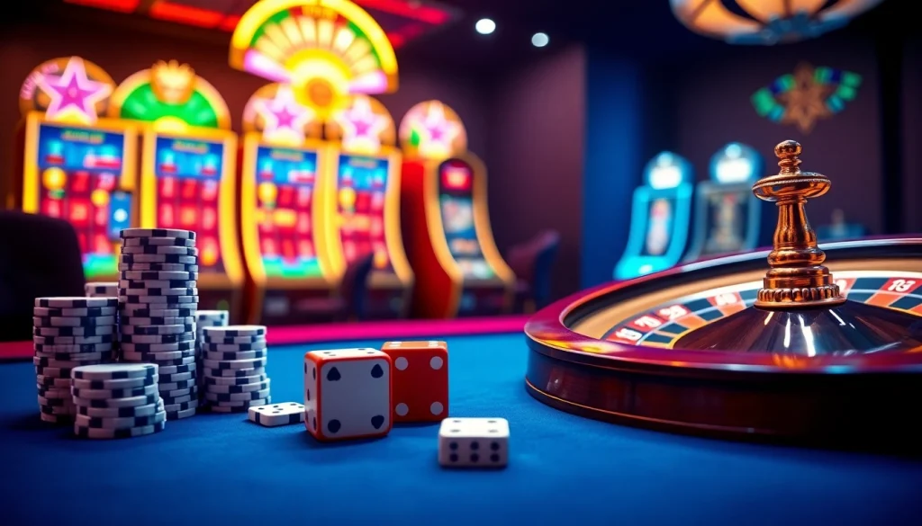 Engage with the high-stakes atmosphere at https://uu88ae.com/ through vibrant casino visuals featuring poker and roulette.