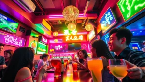 활기찬 노래방 분위기와 활기찬 손님이 함께하는 제주도유흥의 역동적인 밤문화.