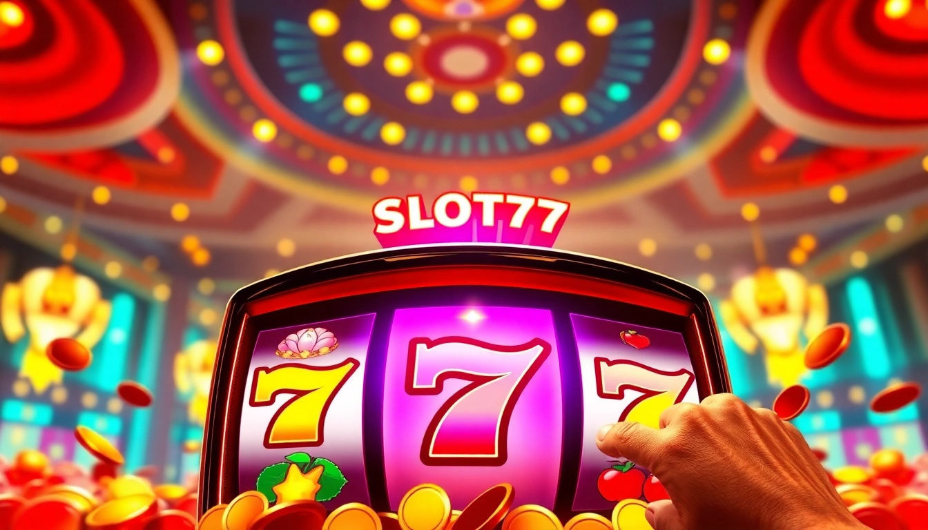 Menangkan permainan Slot77 dengan mesin slot penuh warna yang membangkitkan semangat.