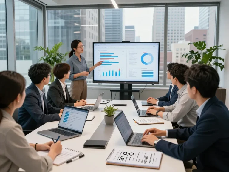SEO Company in NYC team collaborating on digital strategies in modern office