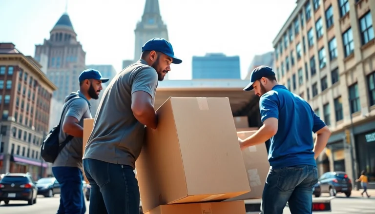 Efficient movers performing boston local moves in Boston's historic setting.