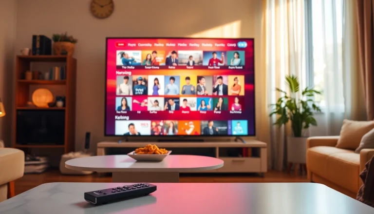 위키티비 가득한 한국 엔터테인먼트의 매력적인 TV 화면