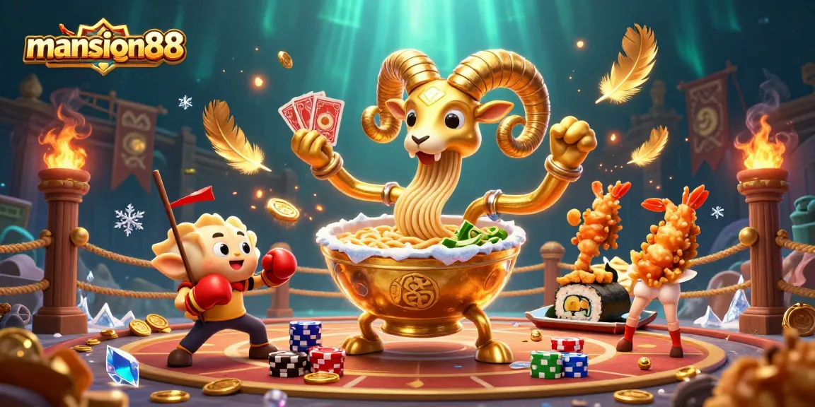 Experience thrilling casino action with mansion88 through our exciting 3D digital illustration.